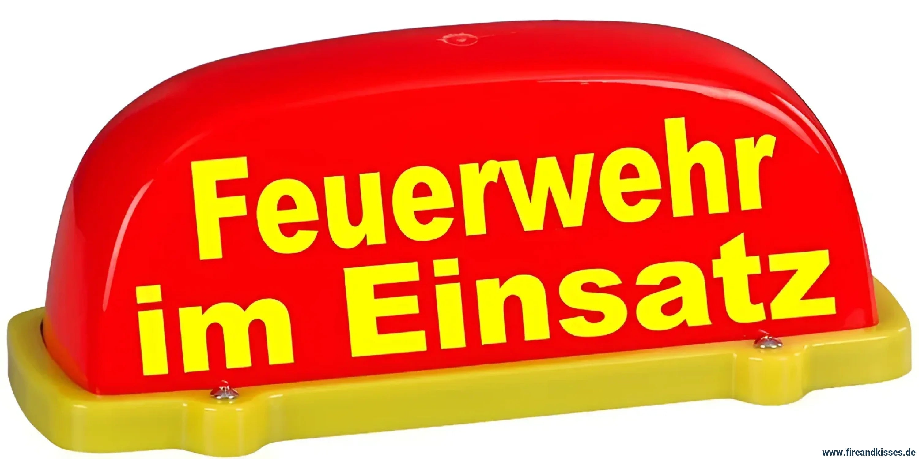 Dachschild city – leuchtrot „feuerwehr im einsatz“ (unbeleuchtet reflektierend) - magnetschild city leuchtrot