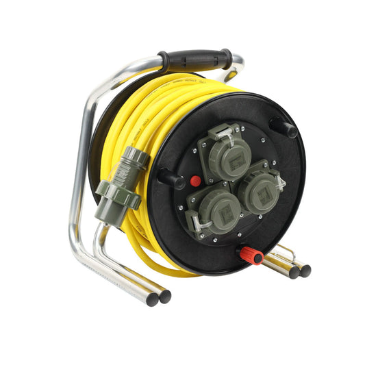 Dönges leitungsroller feuerwehr 50m din 14680 | 230v schuko ip68 | 16a - kaufen | fireandkisses