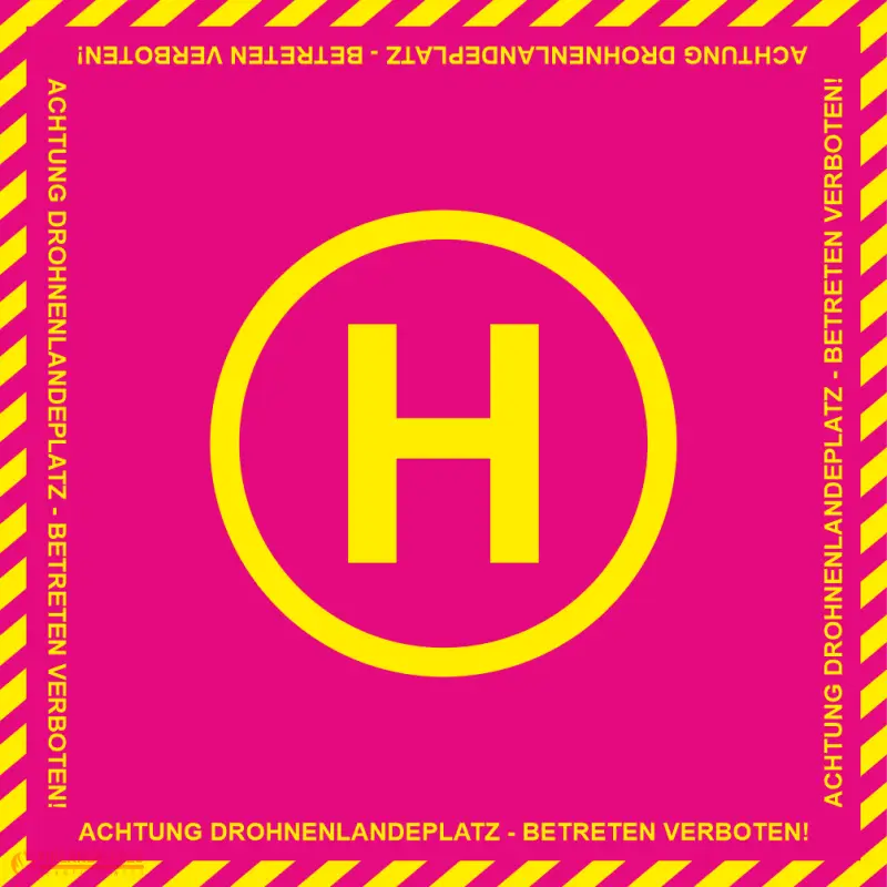 Drohnenlandeplatz "Hobby" pink 100 x 100 cm - Fireandkisses