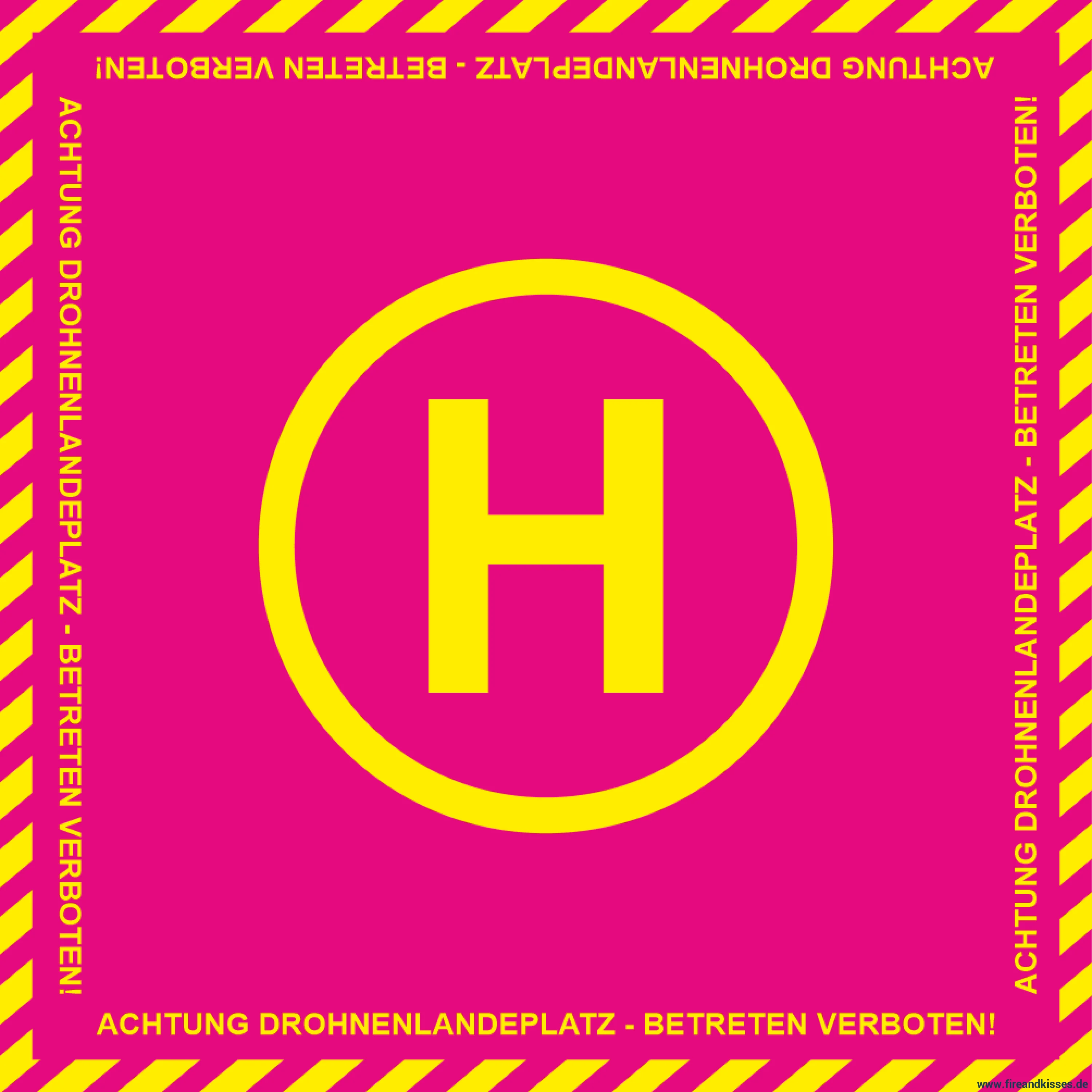 Drohnenlandeplatz ’hobby’ magenta 100 x cm - ’hobby’ magenta