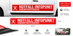Magnetschild „Notfall-Infopunkt“ 120 × 15 cm – Fireandkisses