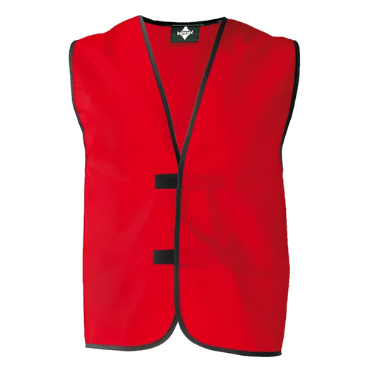 Einfache funktionsweste – individuell bedruckbar rot - korntex einfache funktionsweste