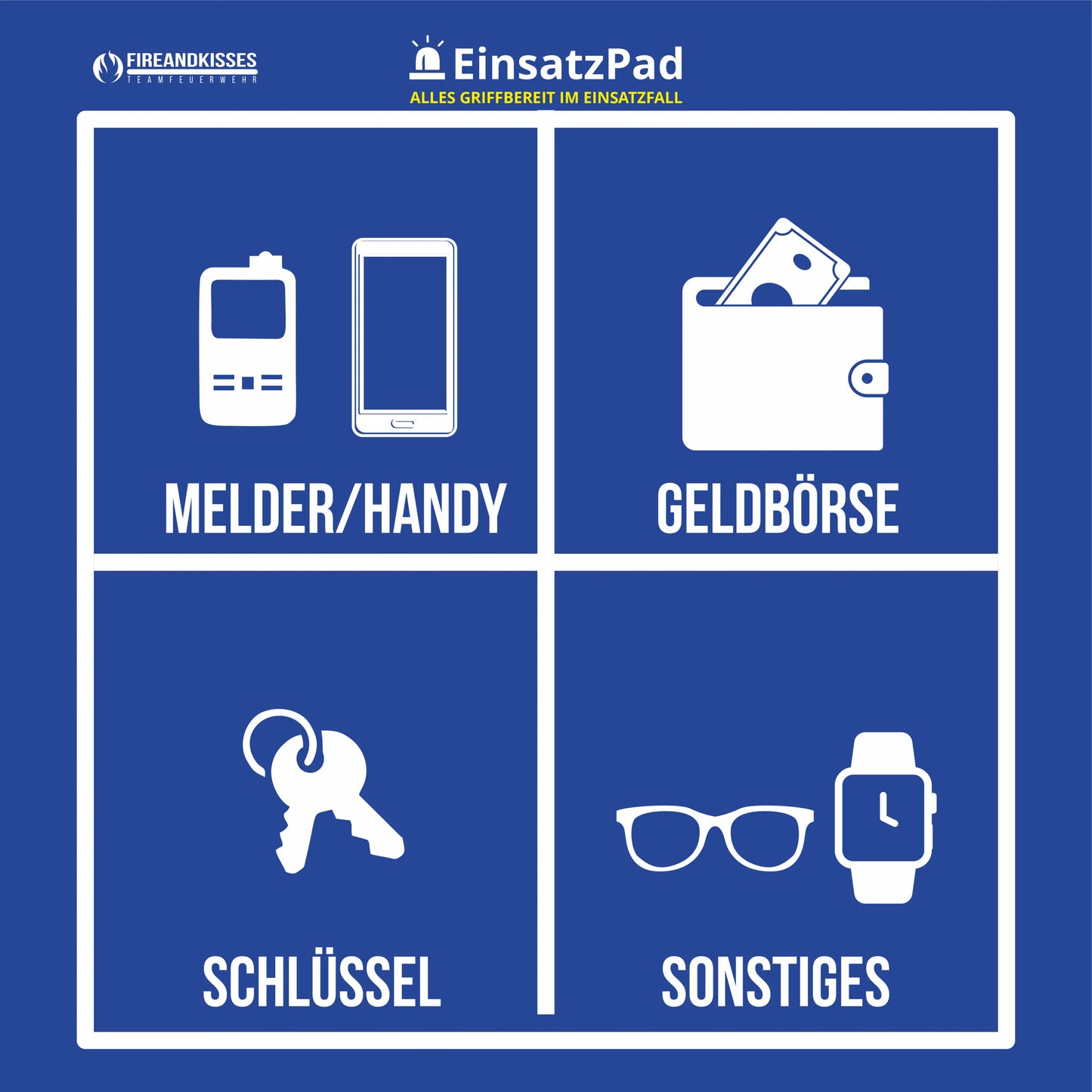 Einsatzpad – alles griffbereit im einsatzfall - blau - einsatzpad alles einsatzfall