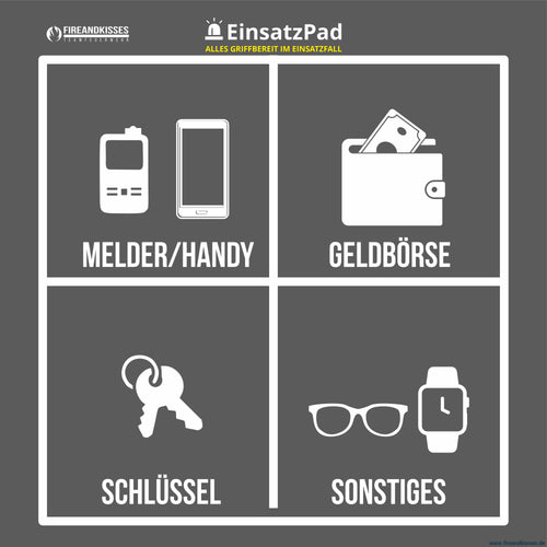 Einsatzpad – alles griffbereit im einsatzfall - grau - einsatzpad alles einsatzfall