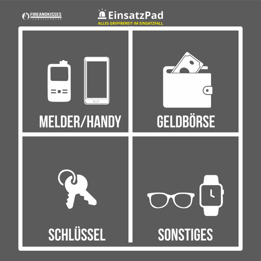 Einsatzpad – alles griffbereit im einsatzfall - grau - einsatzpad alles einsatzfall