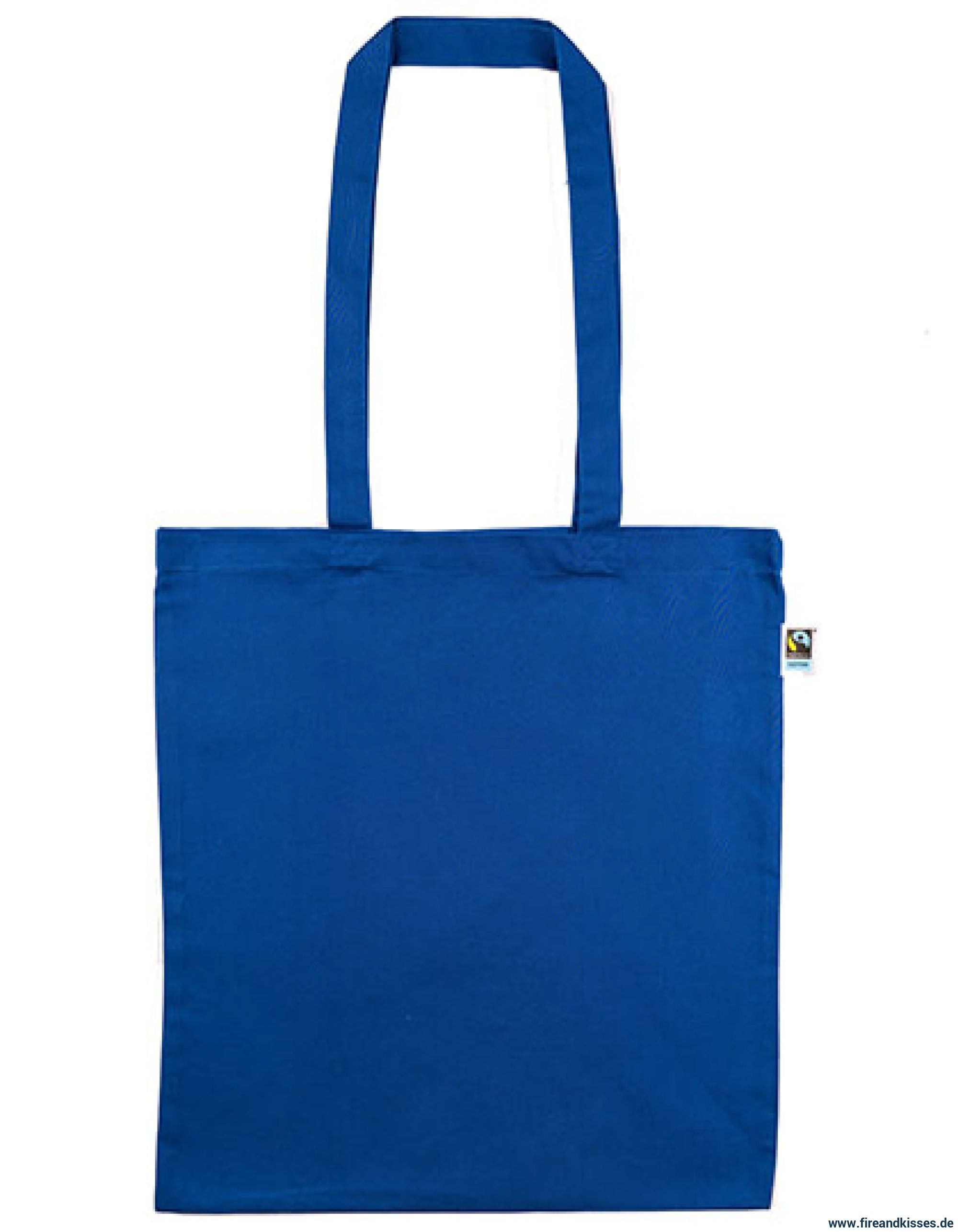 Fairtrade baumwolltasche xt600n – restposten | 100% bio-baumwolle royal blau