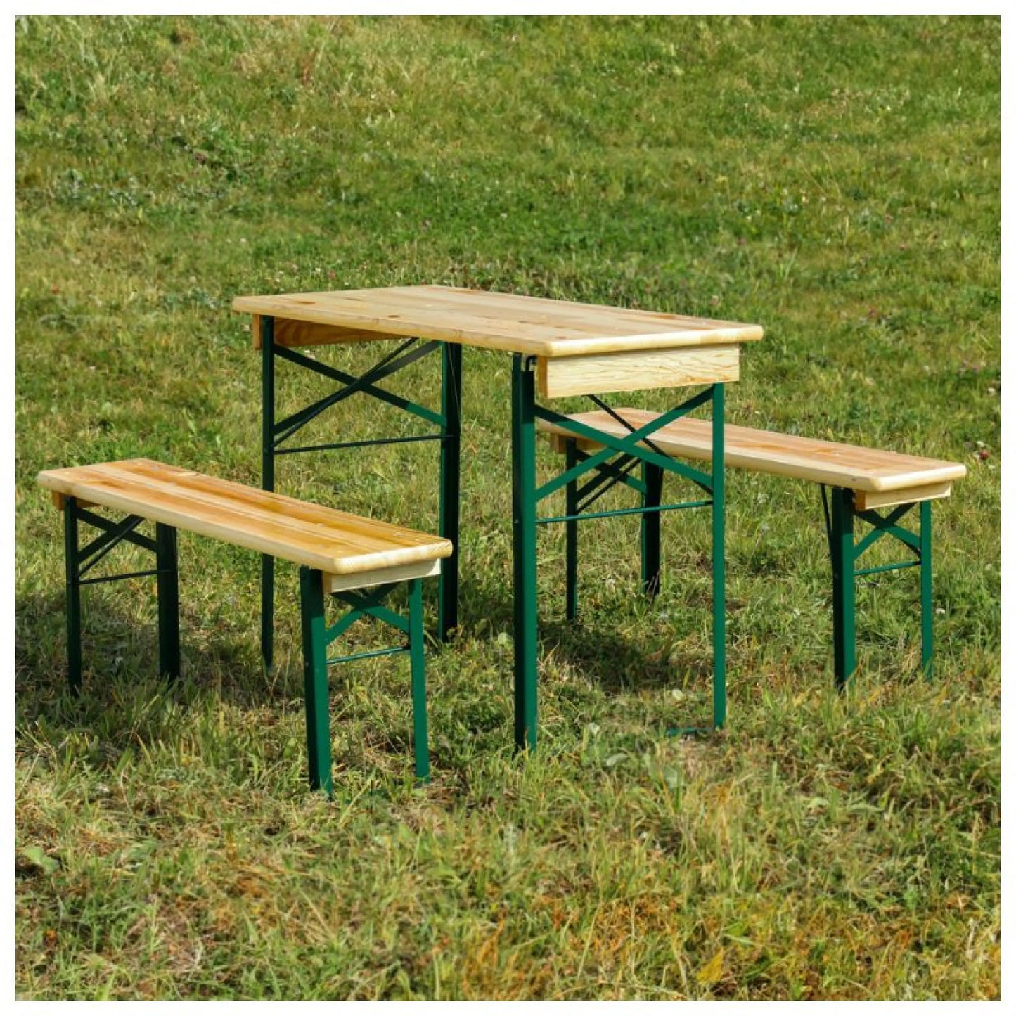 Festzeltgarnitur balkon 110cm - bierzeltgarnitur klappbar mit 2 bänken & tisch - kaufen - fireandkisses