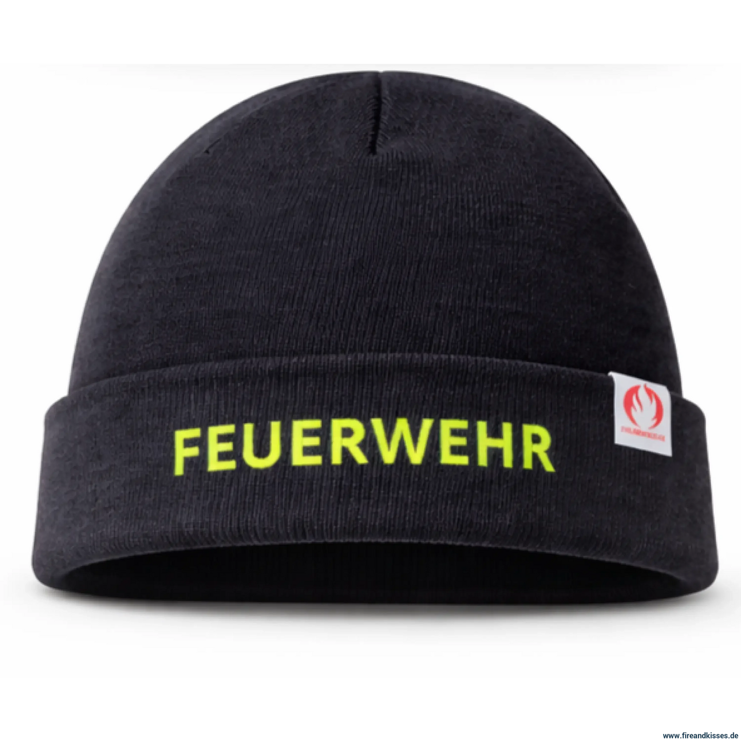 Unisex knitted cap thinsulate™ navy – feuerwehr edition by fireandkisses - bekleidung wintermütze mit gesticktem