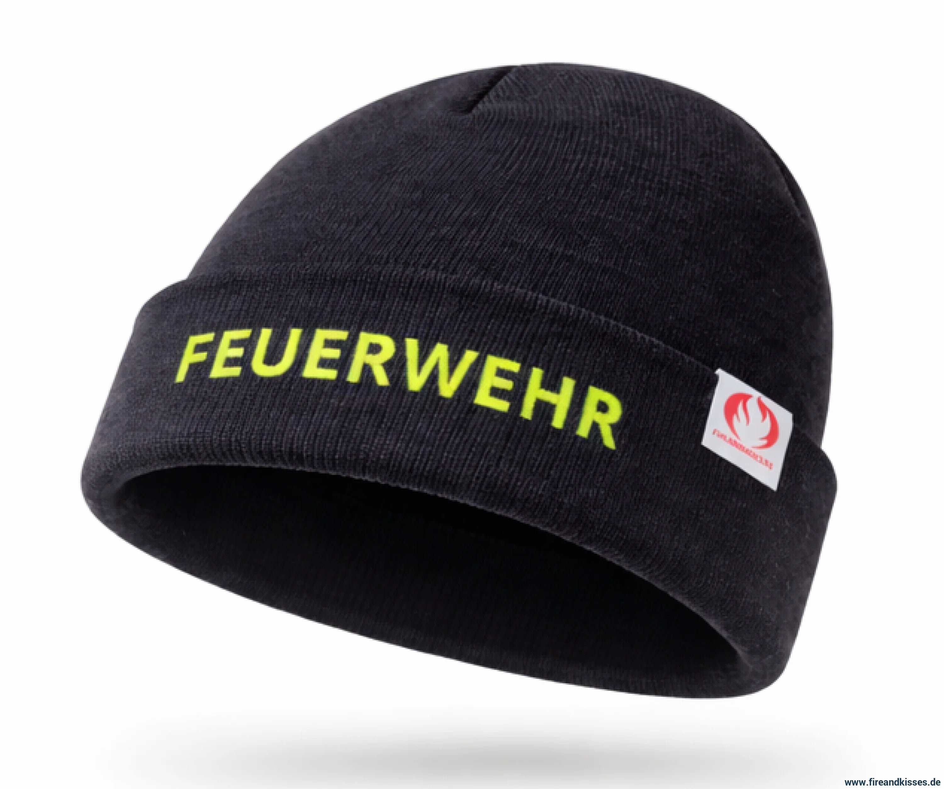 Unisex knitted cap thinsulate™ navy – feuerwehr edition by fireandkisses - bekleidung wintermütze mit gesticktem