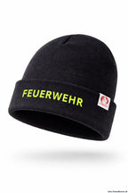 Unisex knitted cap thinsulate™ navy – feuerwehr edition by fireandkisses - bekleidung wintermütze mit gesticktem