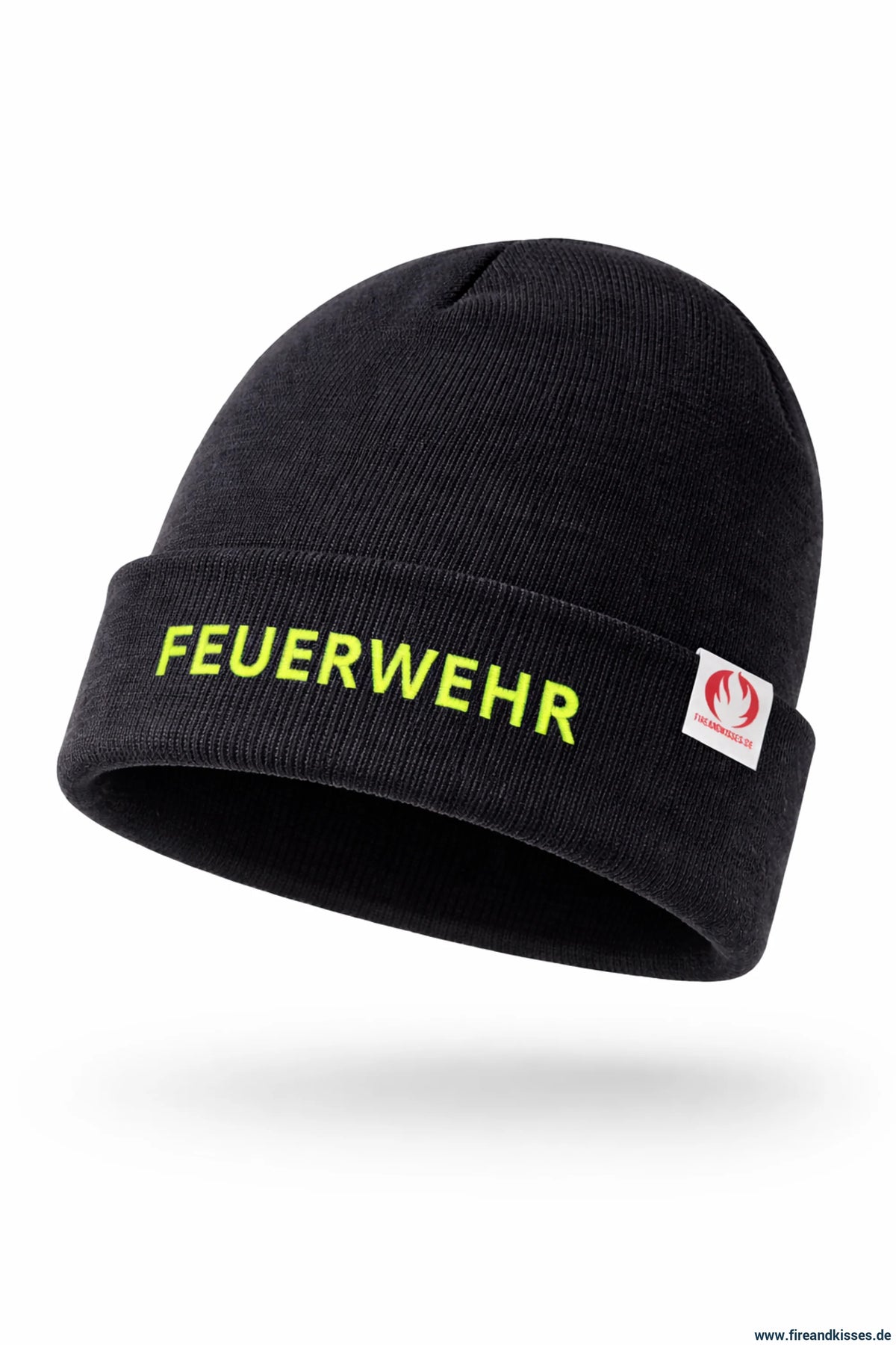 Unisex knitted cap thinsulate™ navy – feuerwehr edition by fireandkisses - bekleidung wintermütze mit gesticktem