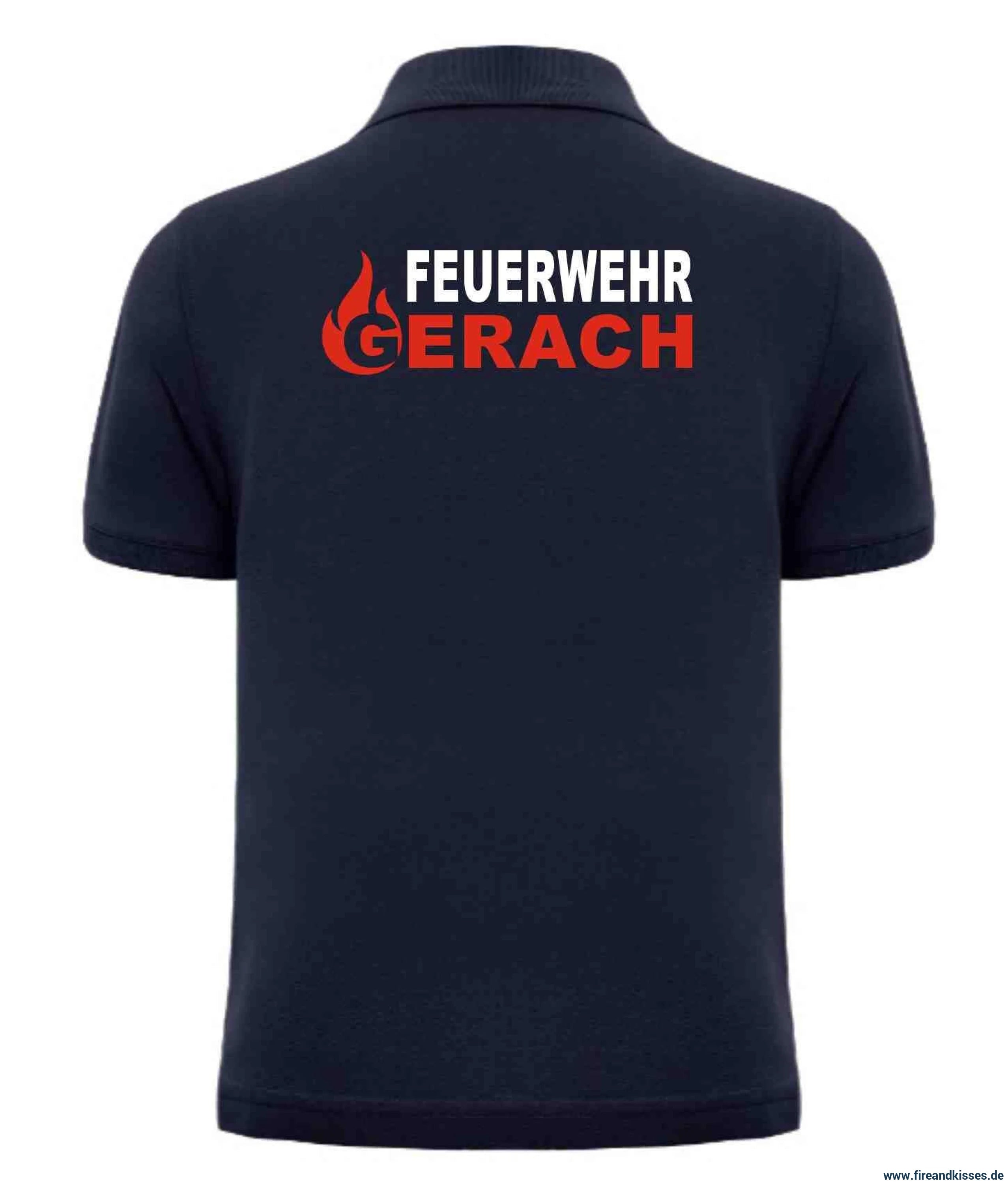 Feuerwehr gerach polo-shirt navy oder weiß (nur für mitglieder der ff gerach) - t-shirt gerach polo-shirt navy weiß (nur