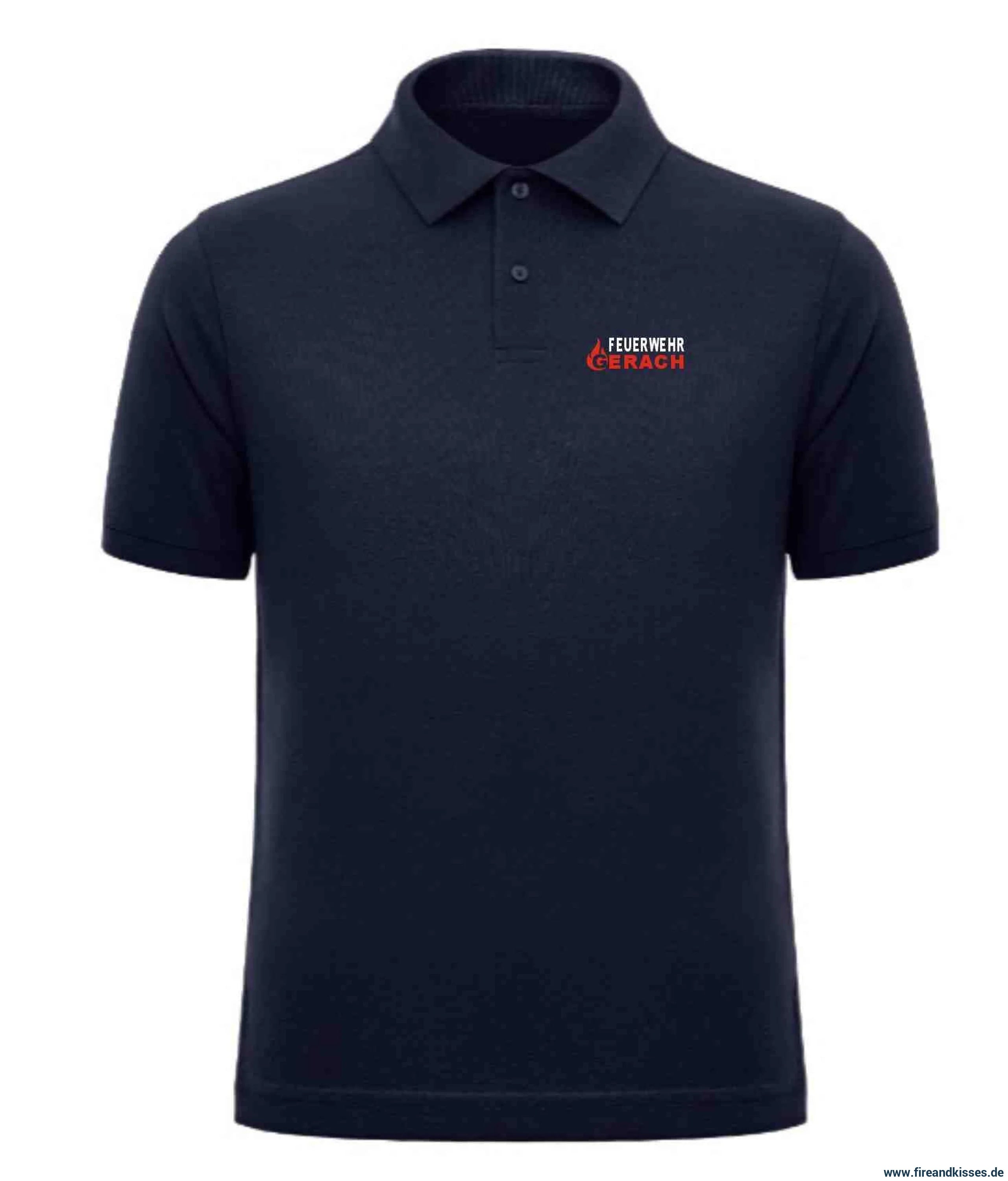 Feuerwehr gerach polo-shirt navy oder weiß (nur für mitglieder der ff gerach) - t-shirt gerach polo-shirt navy weiß (nur