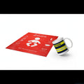 Feuerwehr nachwuchs geschenkset – babyauflage + tasse personalisierbar