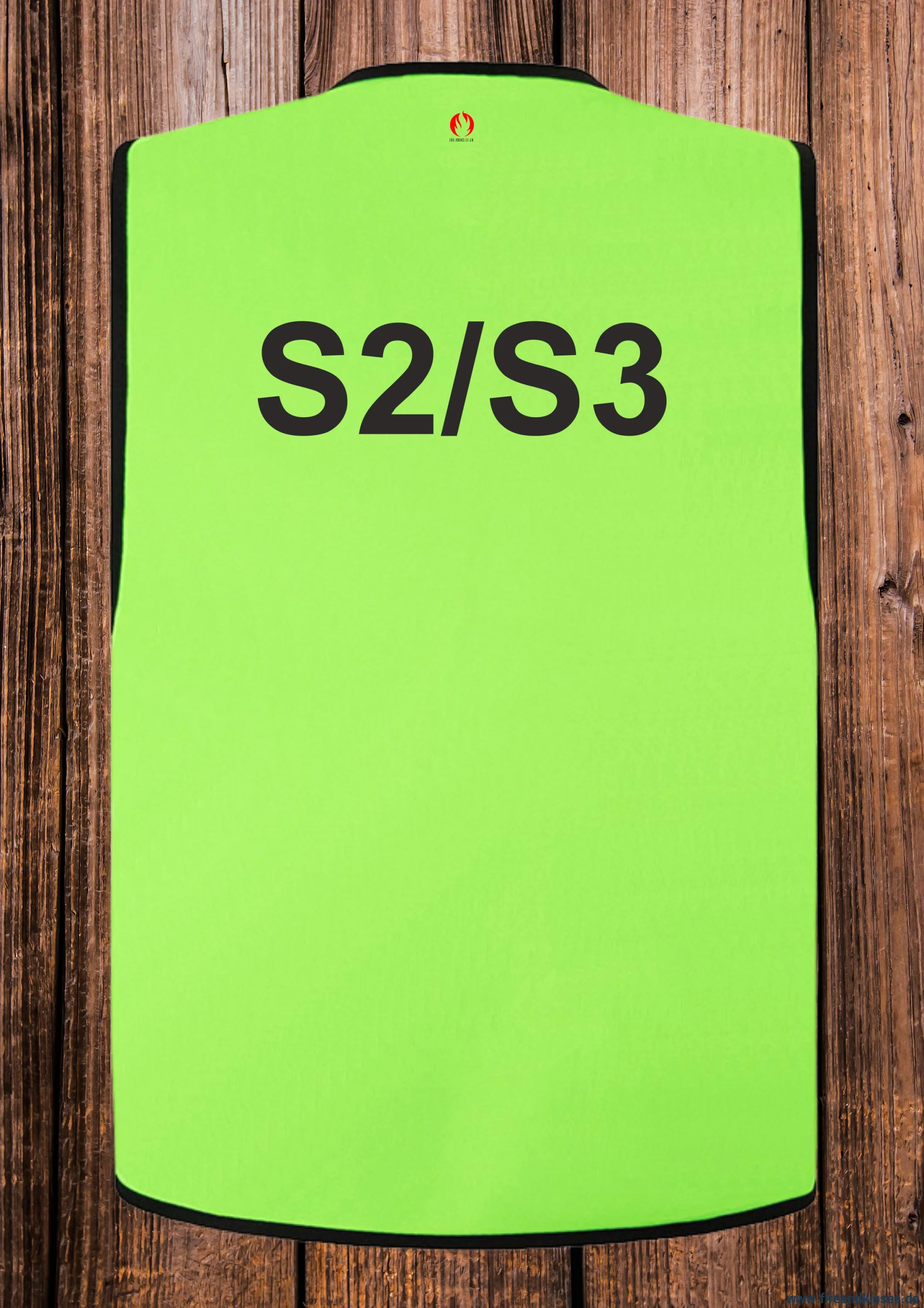 Feuerwehr stabsweste „command vest“ mit rückenaufdruck grün - s2/s3 / s - stabsweste „command vest“ rückenaufdruck