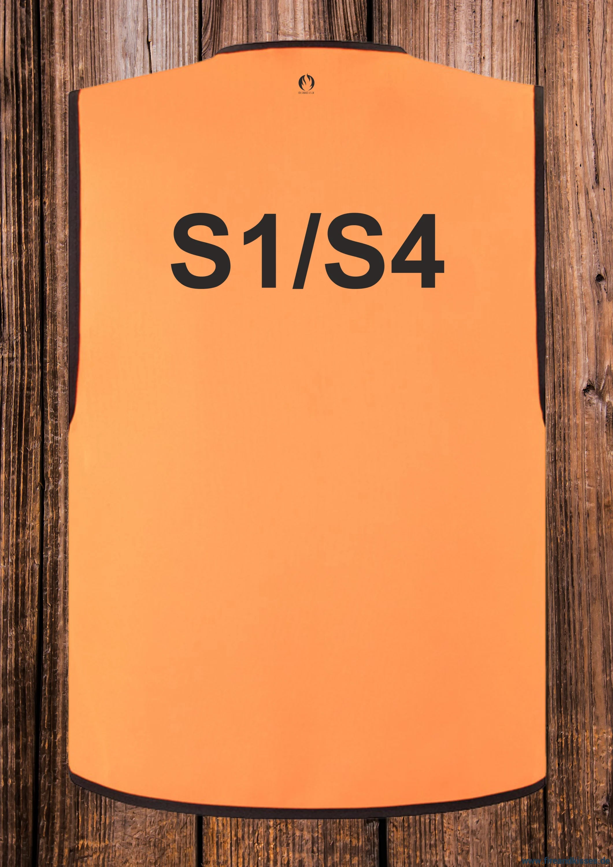 Feuerwehr stabsweste „command vest“ mit rückenaufdruck orange - s1/s4 / s - stabsweste „command vest“ rückenaufdruck