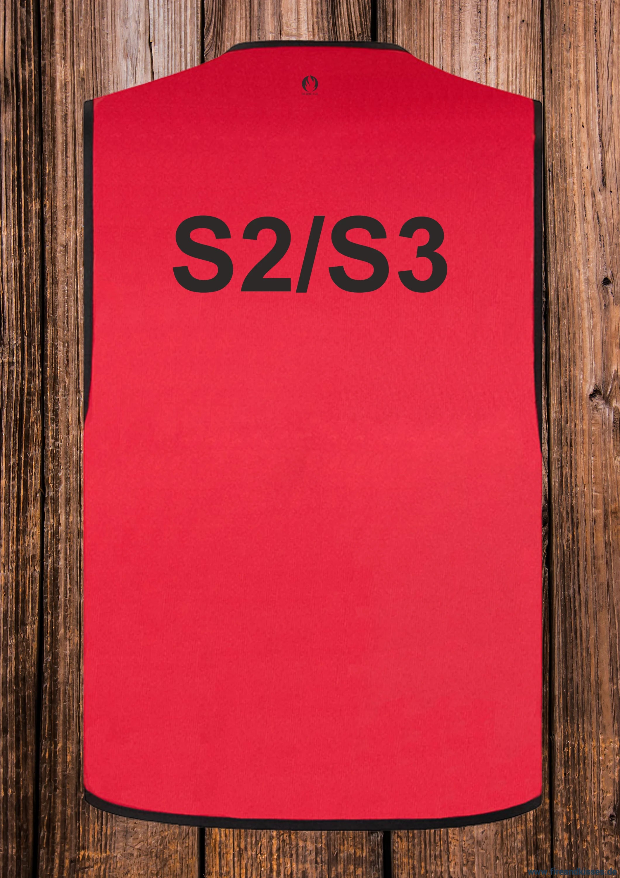 Feuerwehr stabsweste „command vest“ mit rückenaufdruck rot - s2/s3 / s - stabsweste „command vest“ rückenaufdruck