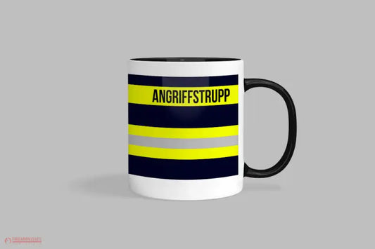 Feuerwehr-Tasse ’Angriffstrupp’ - Schwarz - Tasse