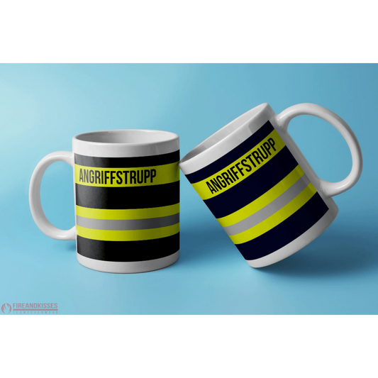 Fireandkisses feuerwehr-tasse „angriffstrupp“ - weiß - tasse feuerwehr-tasse „angriffstrupp“