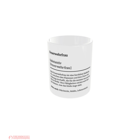 Fireandkisses feuerwehr-tasse „definition feuerwehrfrau“ - weiß - tasse feuerwehr-tasse „definition