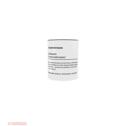 Fireandkisses feuerwehr-tasse „definition feuerwehrmann“ - tasse feuerwehr-tasse „definition