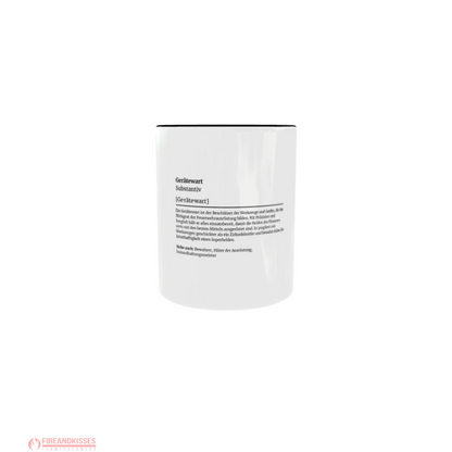 Fireandkisses feuerwehr-tasse „definition gerätewart“ - schwarzer rand & henkel - tasse feuerwehr-tasse „definition
