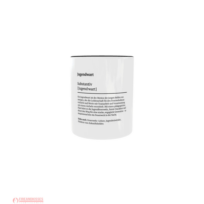 Fireandkisses feuerwehr-tasse „definition jugendwart“ - schwarzer rand & henkel - tasse feuerwehr-tasse „definition