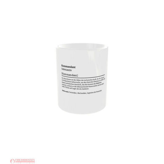 Fireandkisses feuerwehr-tasse „definition kommandant“ - weiß - tasse feuerwehr-tasse „definition kommandant“