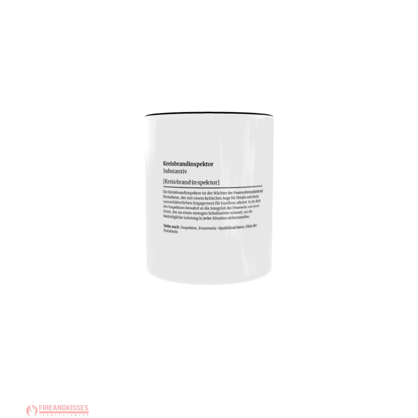 Fireandkisses feuerwehr-tasse „definition kreisbrandinspektor“ - schwarzer rand & henkel - tasse feuerwehr-tasse