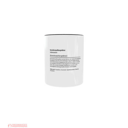 Fireandkisses feuerwehr-tasse „definition kreisbrandinspektor“ - schwarzer rand & henkel - tasse feuerwehr-tasse