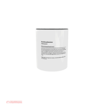 Fireandkisses feuerwehr-tasse „definition kreisbrandmeister“ - schwarzer rand & henkel - tasse feuerwehr-tasse