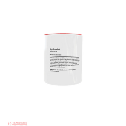 Fireandkisses feuerwehr-tasse „definition kreisbrandrat“ - roter rand & henkel - tasse feuerwehr-tasse „definition