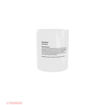 Fireandkisses feuerwehr-tasse „definition maschinist“ - weiß - tasse feuerwehr-tasse „definition maschinist“