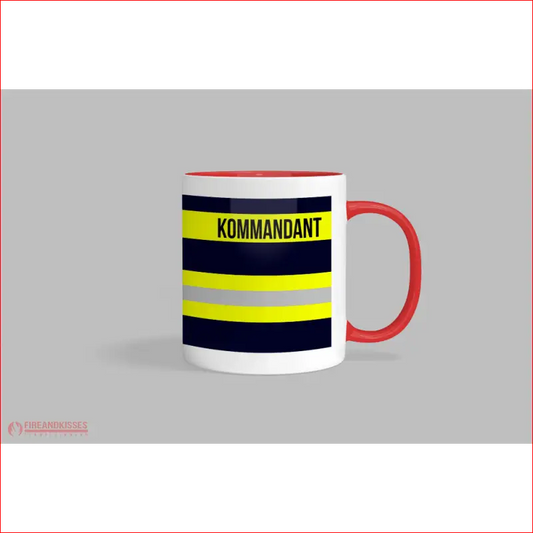 Feuerwehr-Tasse ’Kommandant’ - Rot - Tasse