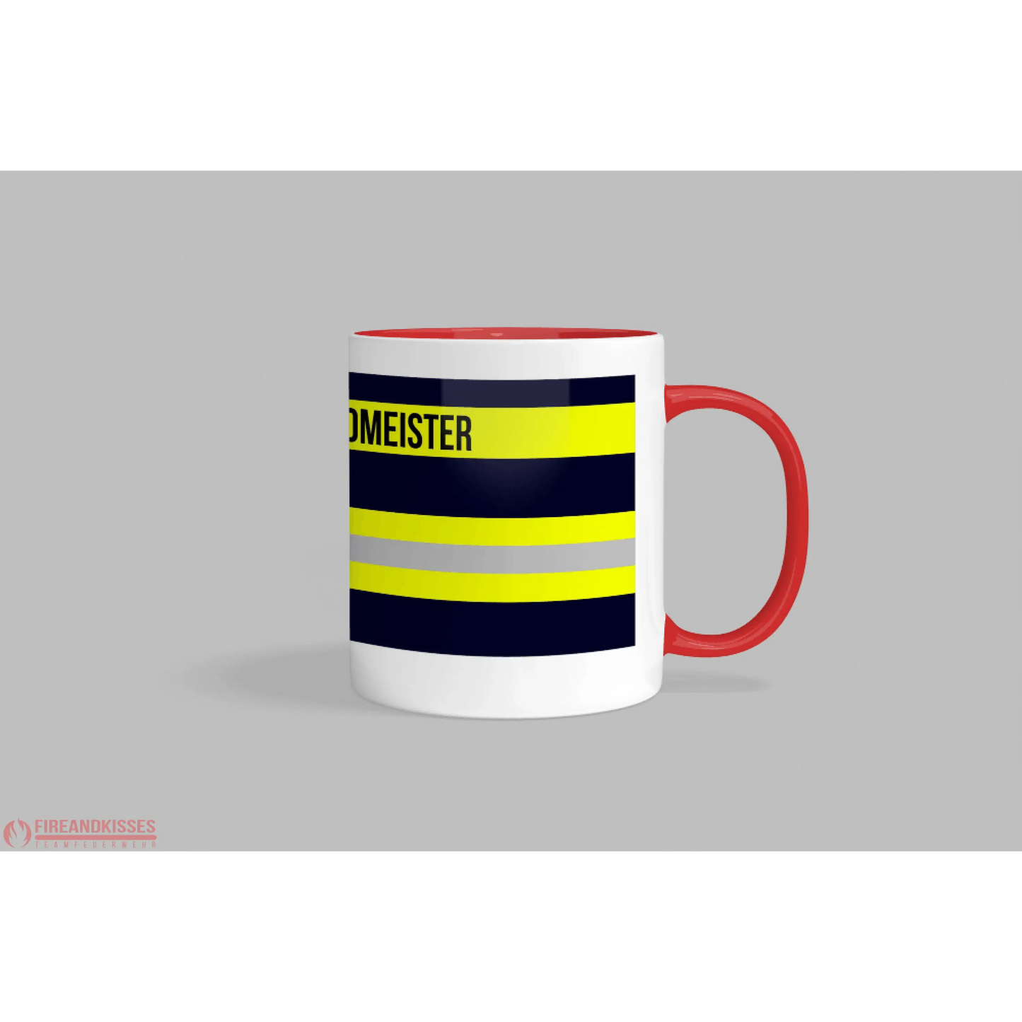 Fireandkisses feuerwehr-tasse „kreisbrandmeister“ - roter rand & henkel - tasse feuerwehr-tasse „kreisbrandmeister“