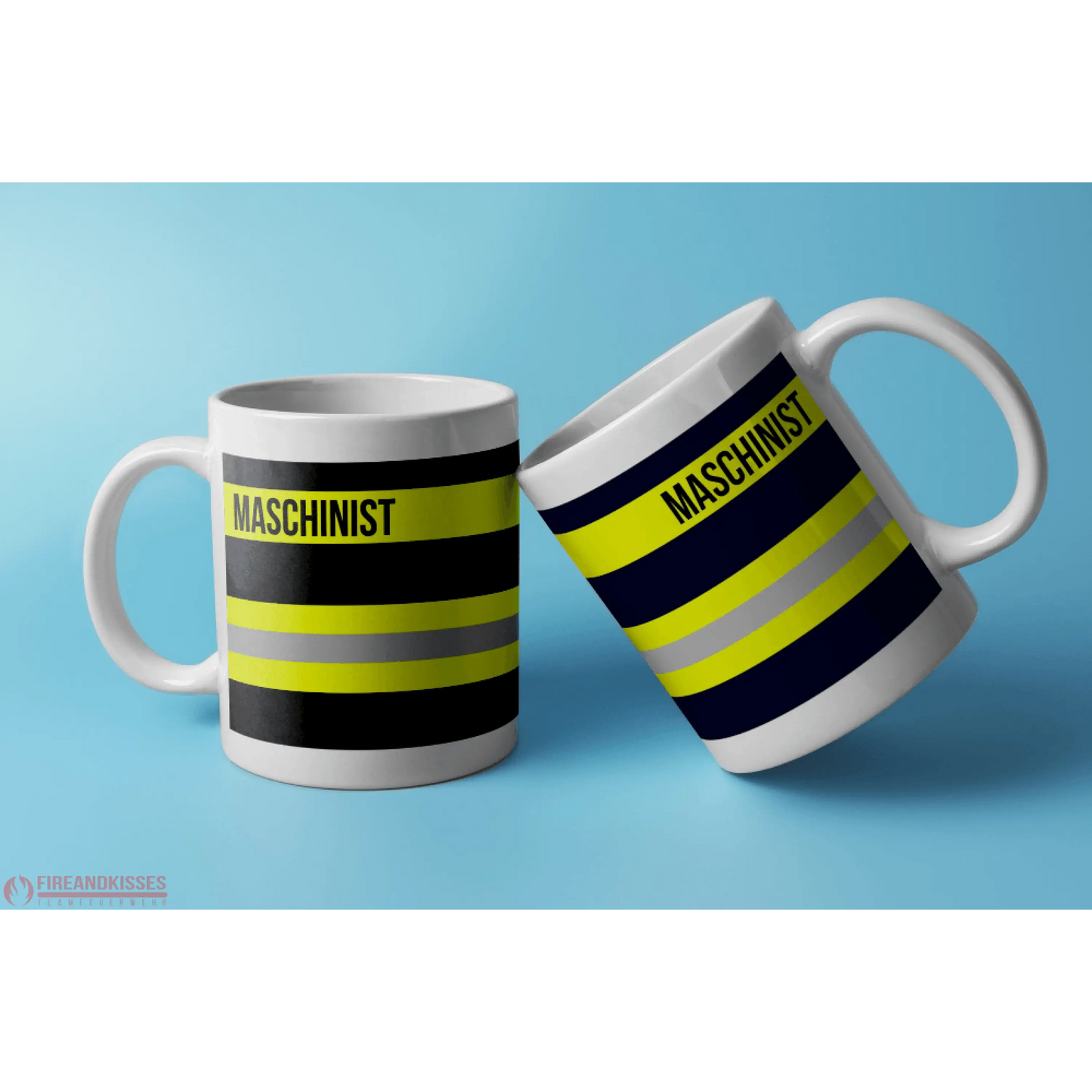 Fireandkisses feuerwehr-tasse „maschinist“ - weiß - tasse feuerwehr-tasse „maschinist“
