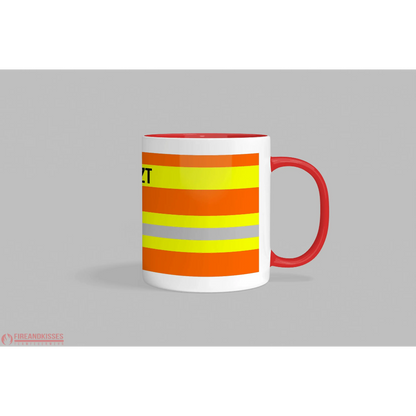 Fireandkisses feuerwehr-tasse „notarzt“ - roter rand & henkel - tasse feuerwehr-tasse „notarzt“