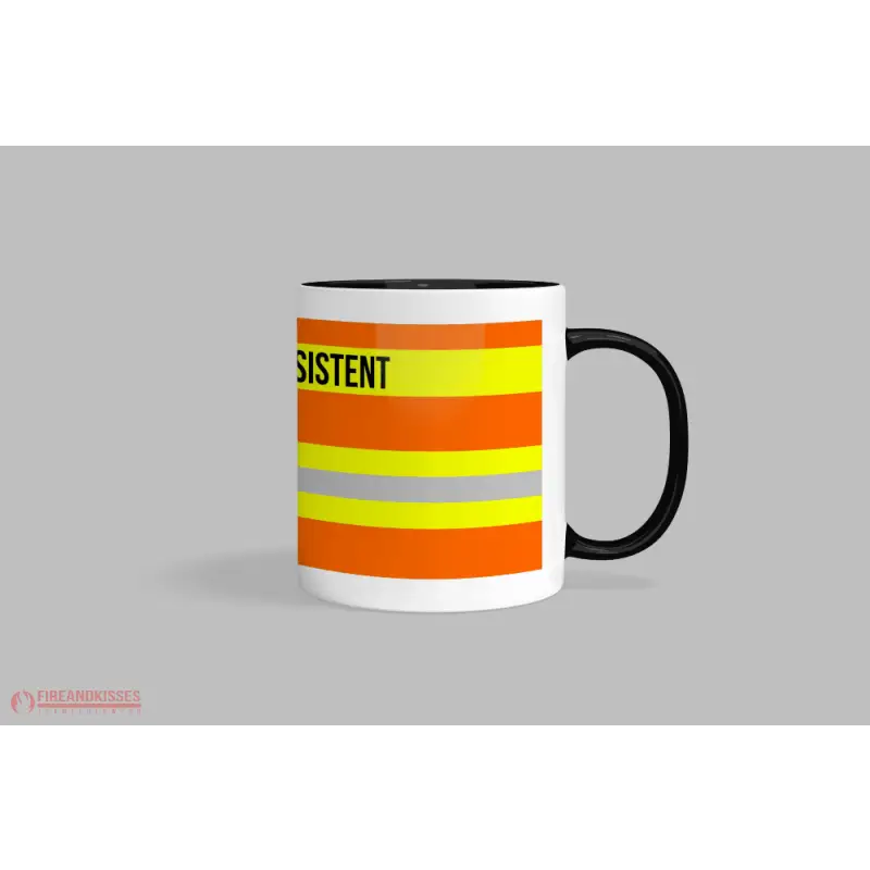 Feuerwehr-Tasse ’Rettungsassistent’ - Schwarz - Tasse