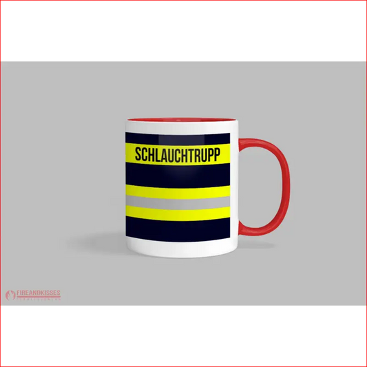 Feuerwehr-Tasse ’Schlauchtrupp’ - Rot - Tasse