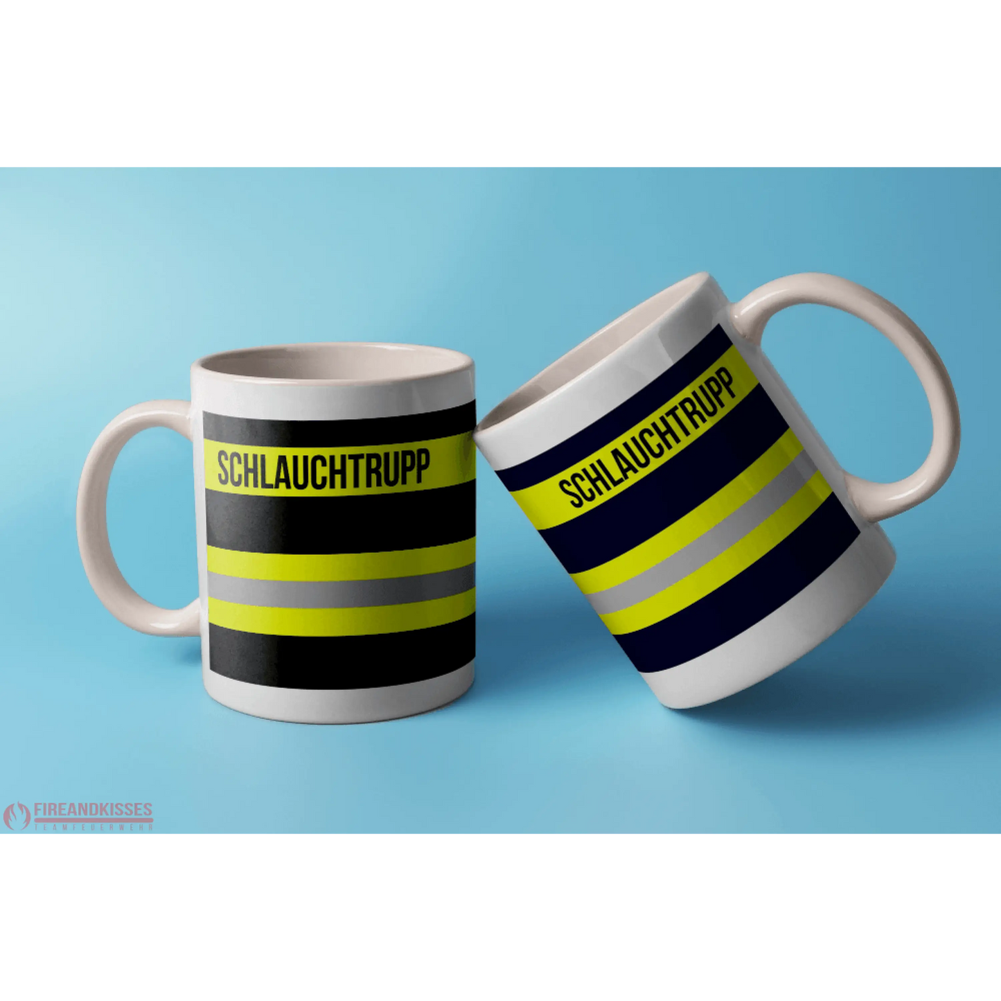 Fireandkisses feuerwehr-tasse „schlauchtrupp“ - weiß - tasse feuerwehr-tasse „schlauchtrupp“