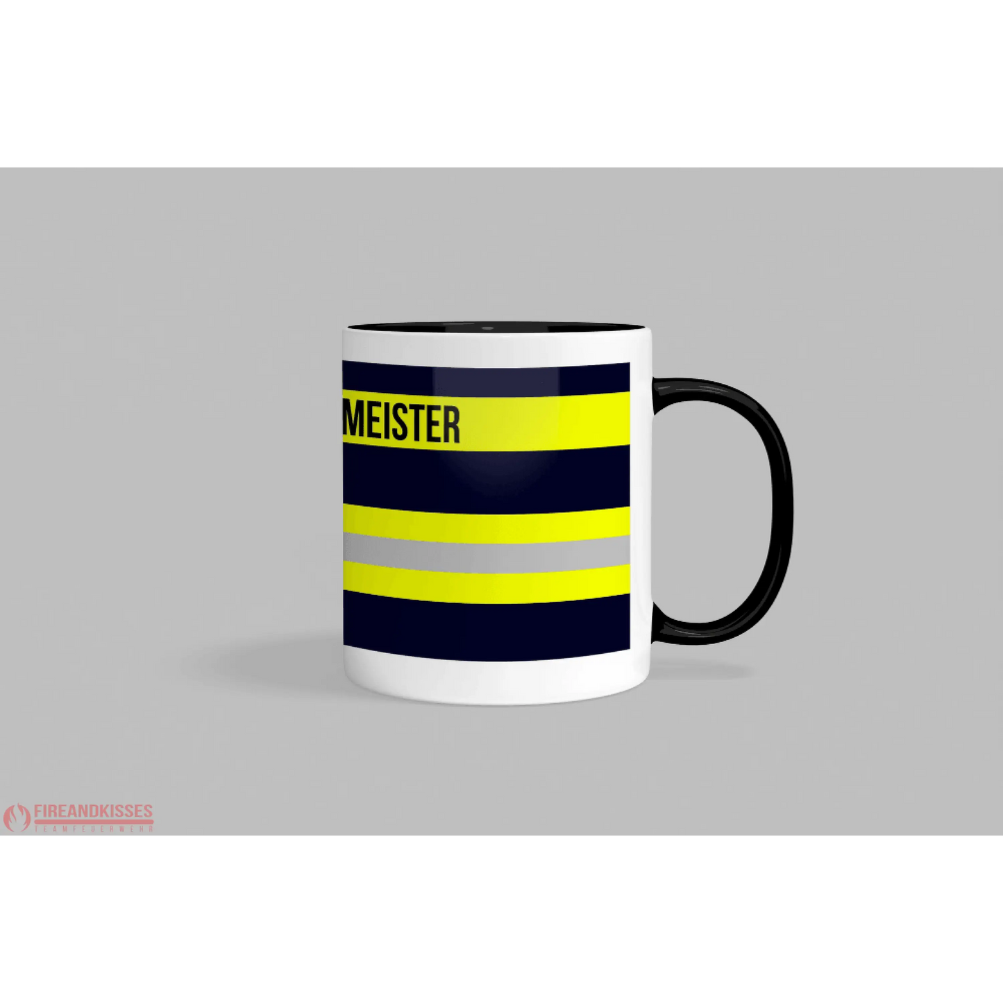 Fireandkisses feuerwehr-tasse „stadtbrandmeister“ - schwarzer henkel & rand - tasse feuerwehr-tasse „stadtbrandmeister“