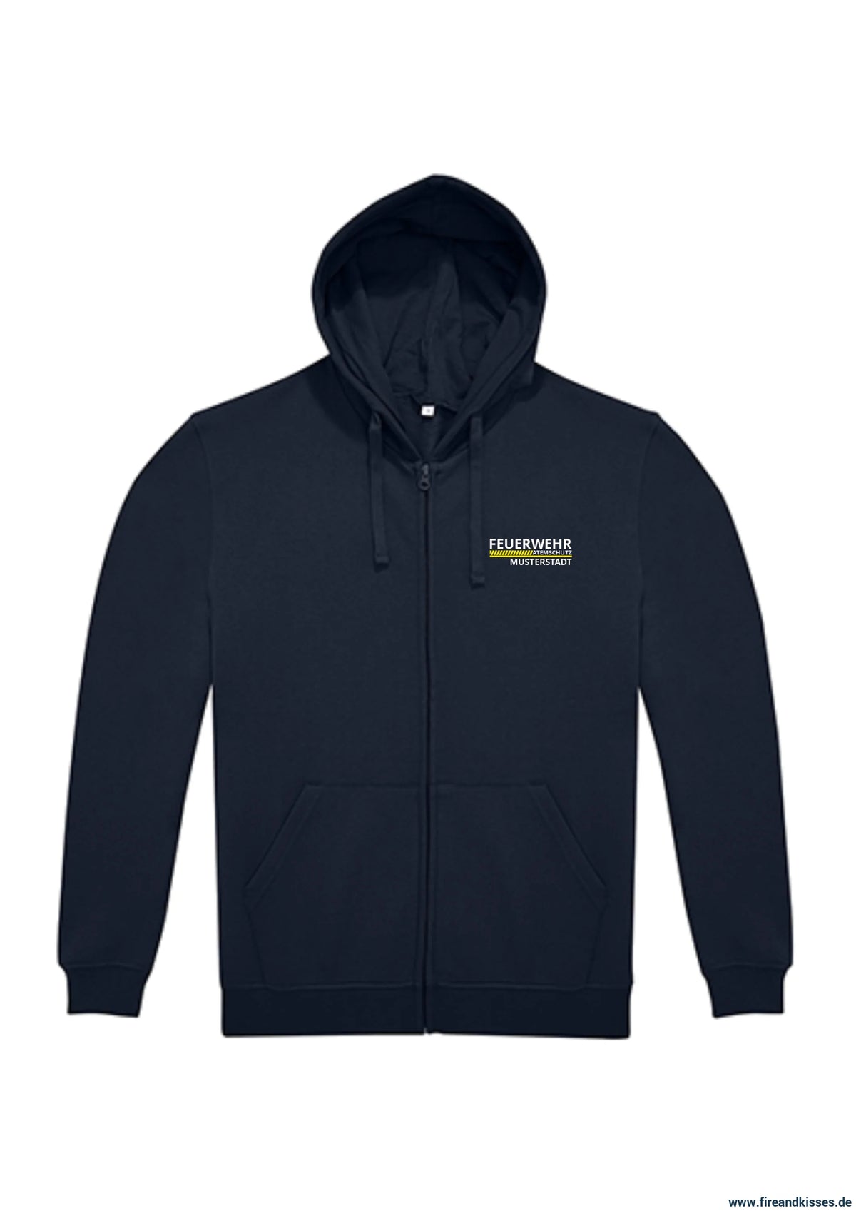 Feuerwehr zip-hoodie – deine agt-wechselkleidung mit wunsch-ortsname - zip-hoodie deine agt-wechselkleidung