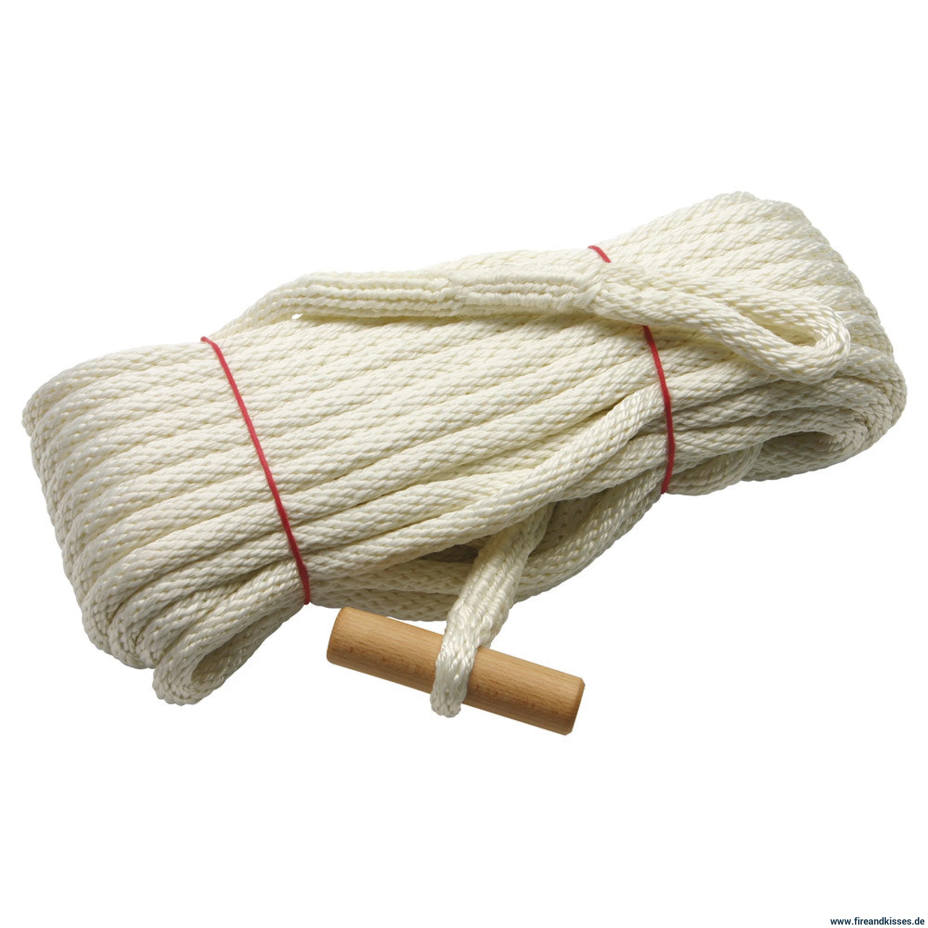 Feuerwehrleine Fangleine Dönges DIN 14920 F 20-H | Holzknebel 20m