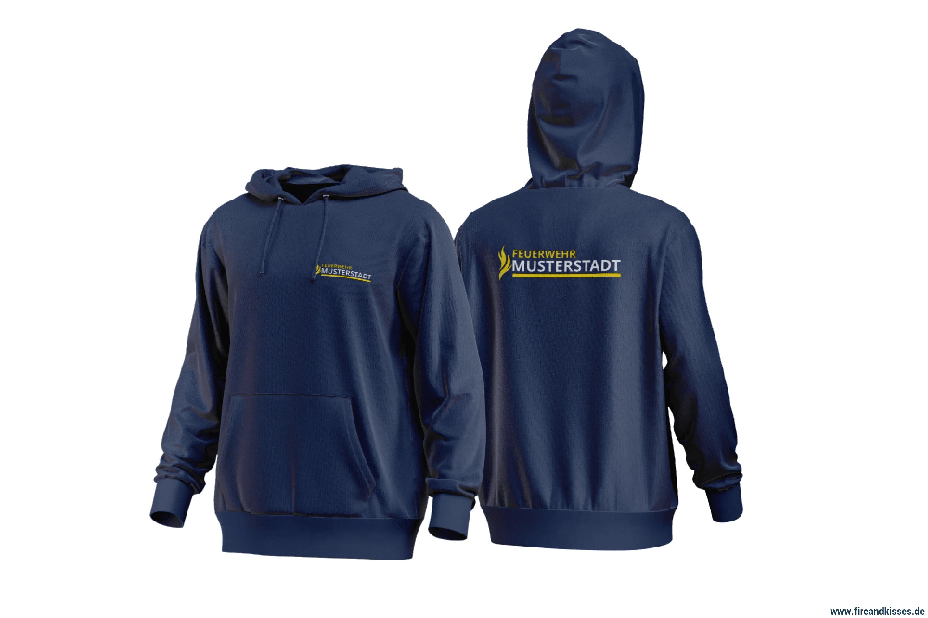 Fireandkisses - feuerwehr-hoodie model kemmern in navy – komfort & funktion für einsatz und freizeit - hoodie