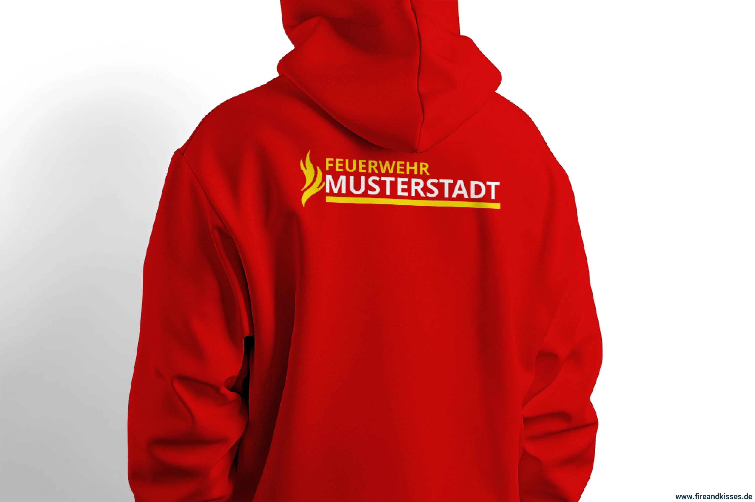 Fireandkisses - feuerwehr-hoodie model kemmern in rot – komfort & funktion für einsatz und freizeit - hoodie