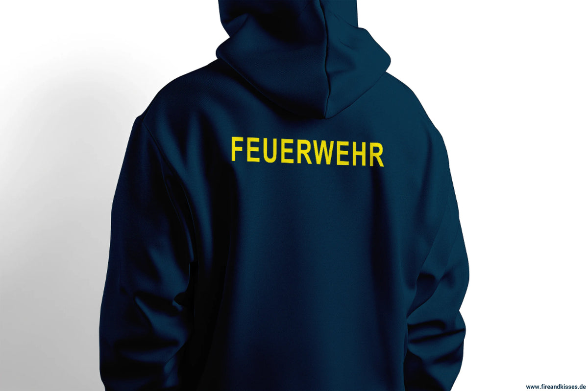 Fireandkisses - feuerwehr-hoodie navy – komfort & funktion für einsatz und freizeit - hoodie - feuerwehr-hoodie navy