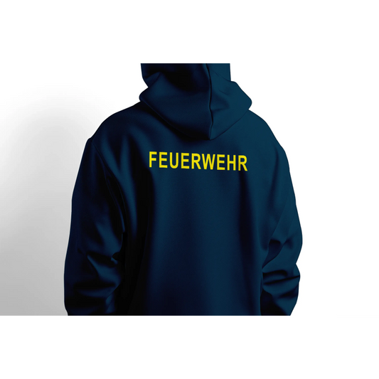 Fireandkisses - feuerwehr-hoodie navy – komfort & funktion für einsatz und freizeit - hoodie - feuerwehr-hoodie navy