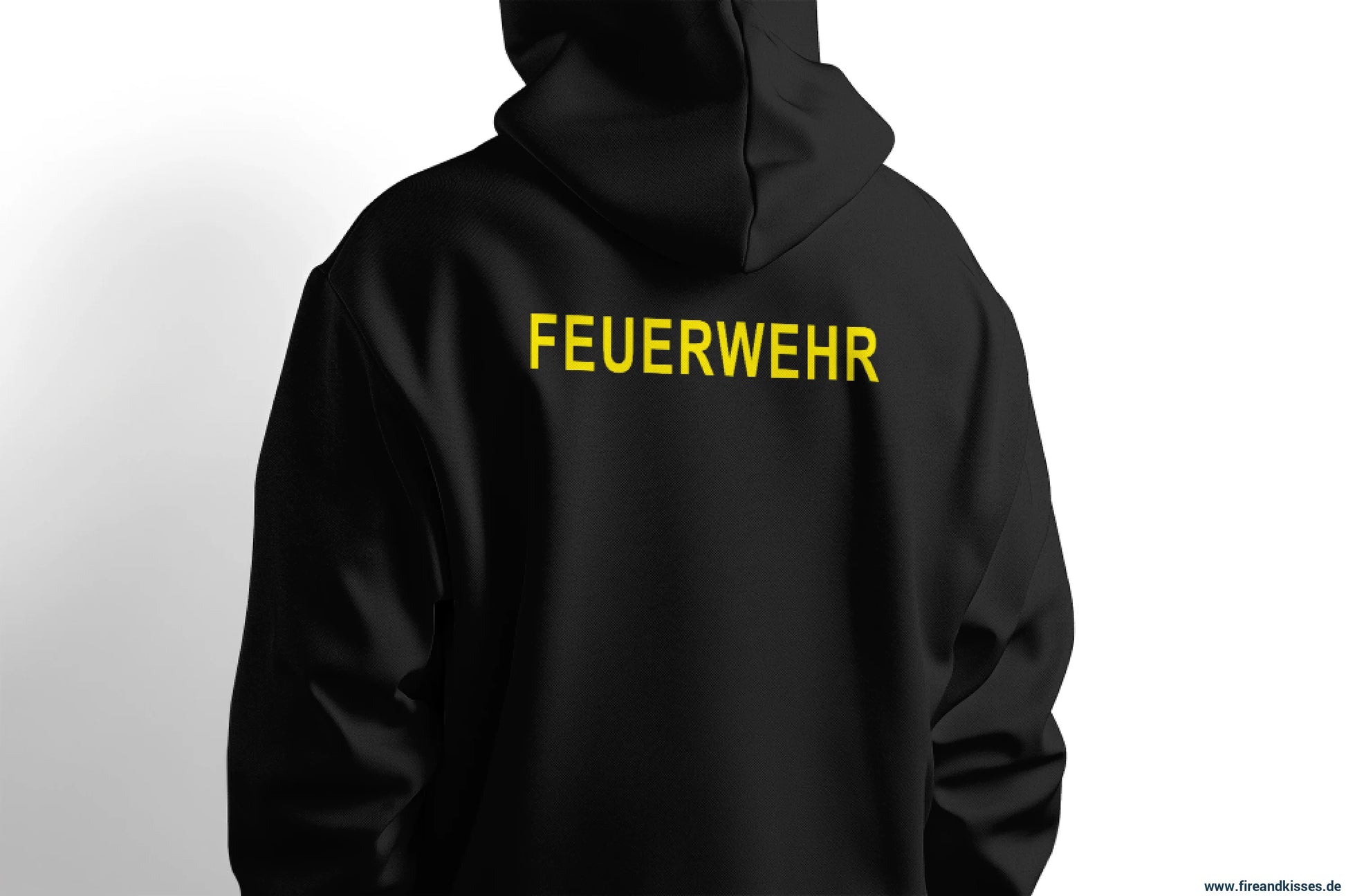 Fireandkisses - feuerwehr-hoodie schwarz – komfort & funktion für einsatz und freizeit - hoodie - feuerwehr-hoodie