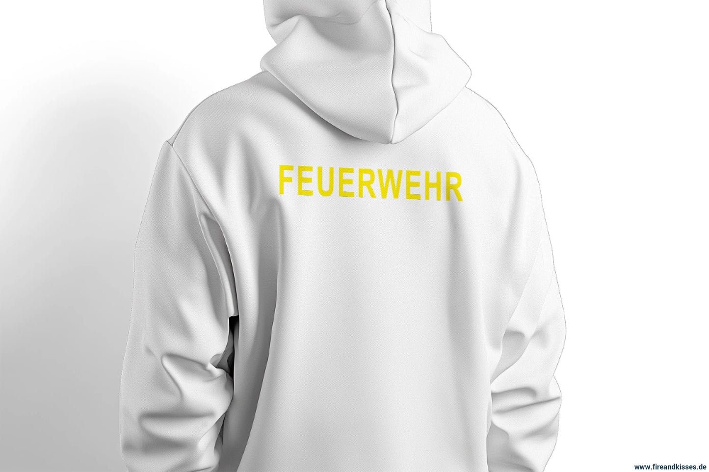 Fireandkisses - feuerwehr-hoodie weiß – komfort & funktion für einsatz und freizeit - hoodie - feuerwehr-hoodie weiß