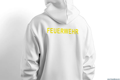 Fireandkisses - feuerwehr-hoodie weiß – komfort & funktion für einsatz und freizeit - hoodie - feuerwehr-hoodie weiß
